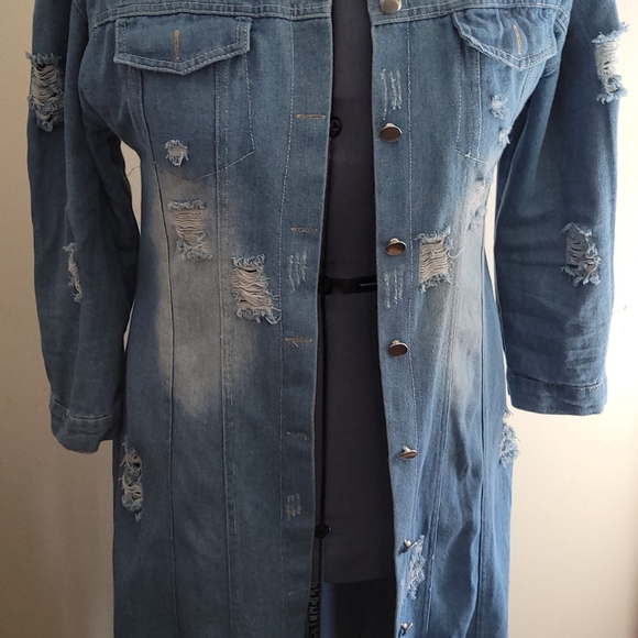 Distressed Jean Jacket - Picture 2 of 5